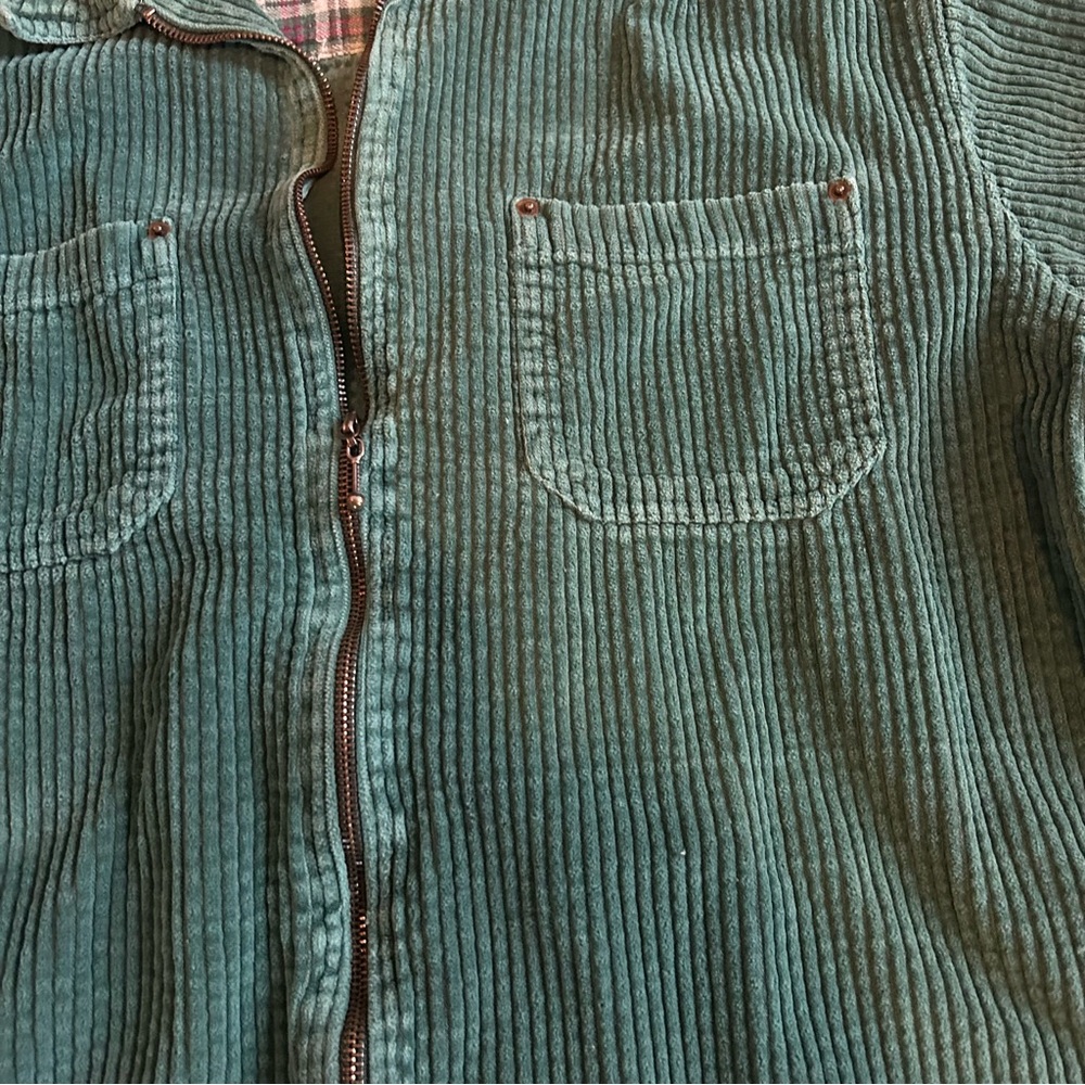 Vintage Sutton Supply Co. Teal Corduroy Zip Jacket (M) 100% cotton - Picture 4 of 8